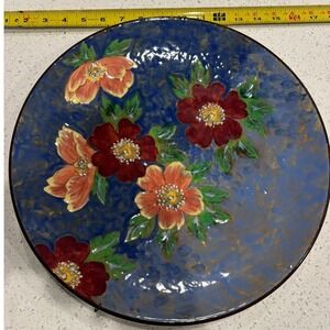 Royal Doulton D6117 Floral Charger Plate Hand Painted 13.5 Inch English China